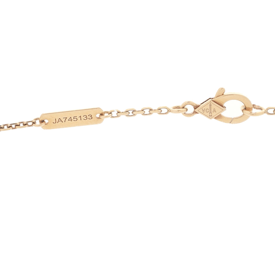 Van Cleef & Arpels 18K Yellow Gold Black Onyx Vintage Alhambra Pendant Necklace Image 5