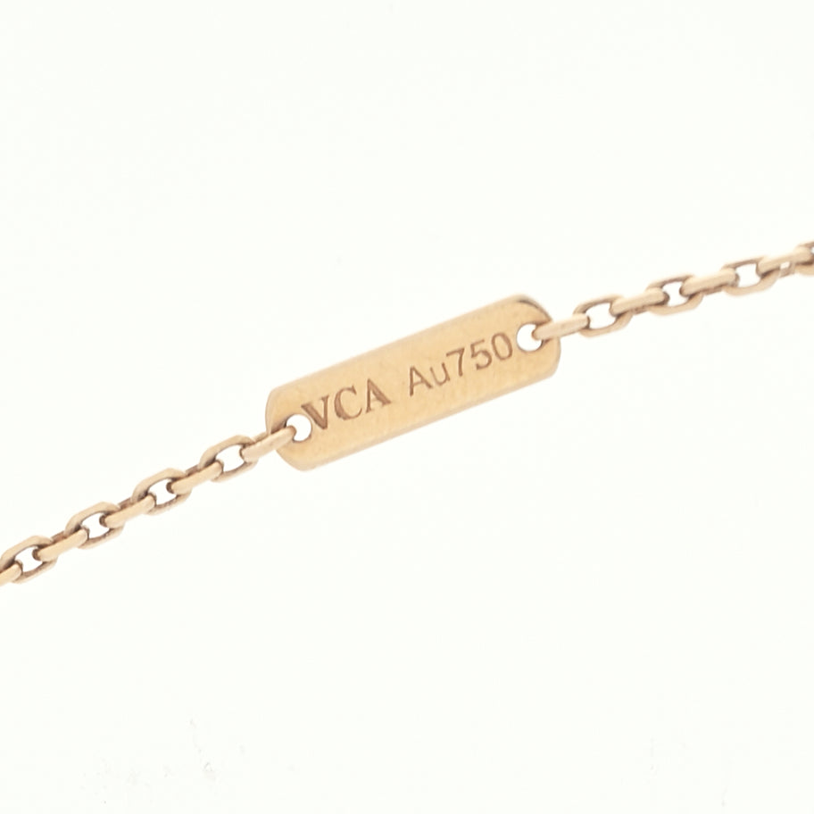 Van Cleef & Arpels 18K Yellow Gold Black Onyx Vintage Alhambra Pendant Necklace Image 6