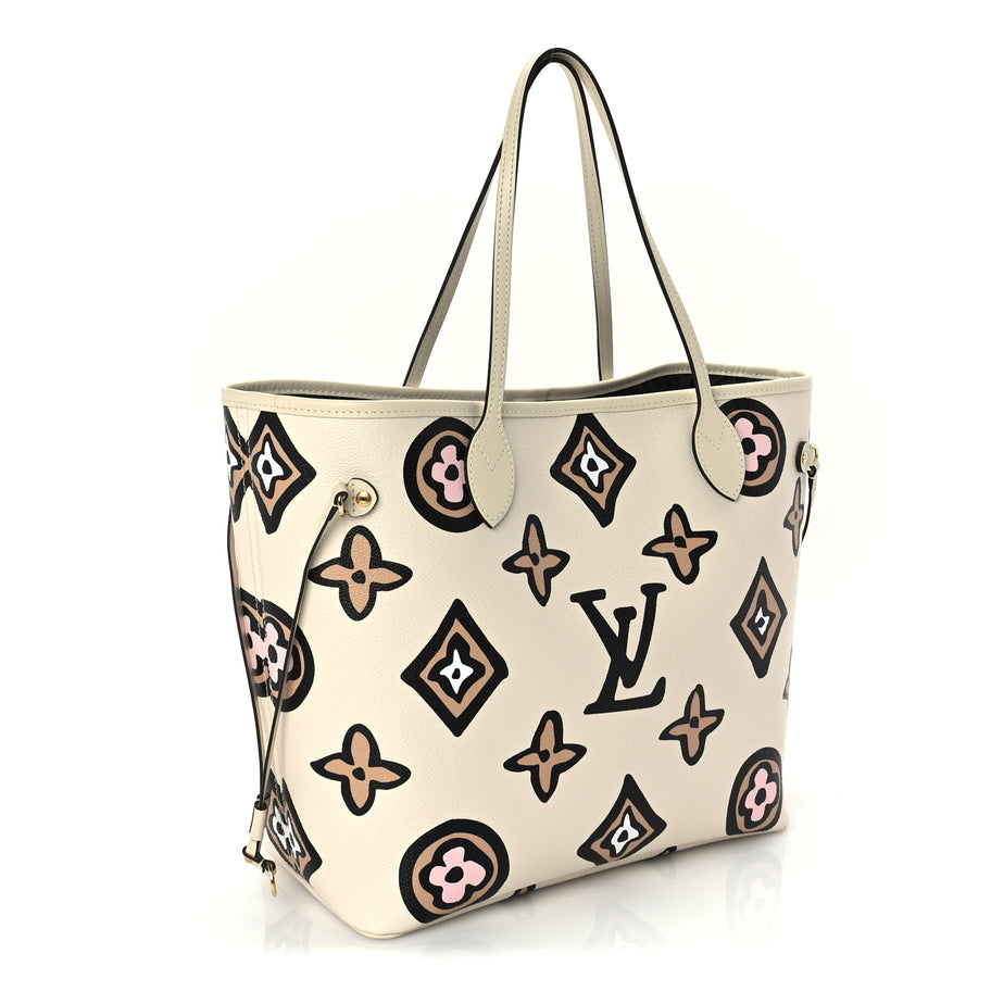 Louis Vuitton Monogram Giant Wild at Heart Neverfull MM  Creme Image 3