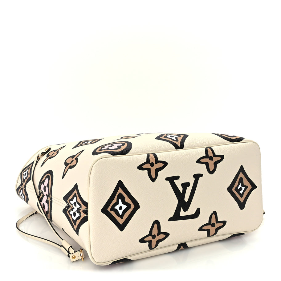 Louis Vuitton Monogram Giant Wild at Heart Neverfull MM  Creme Image 4