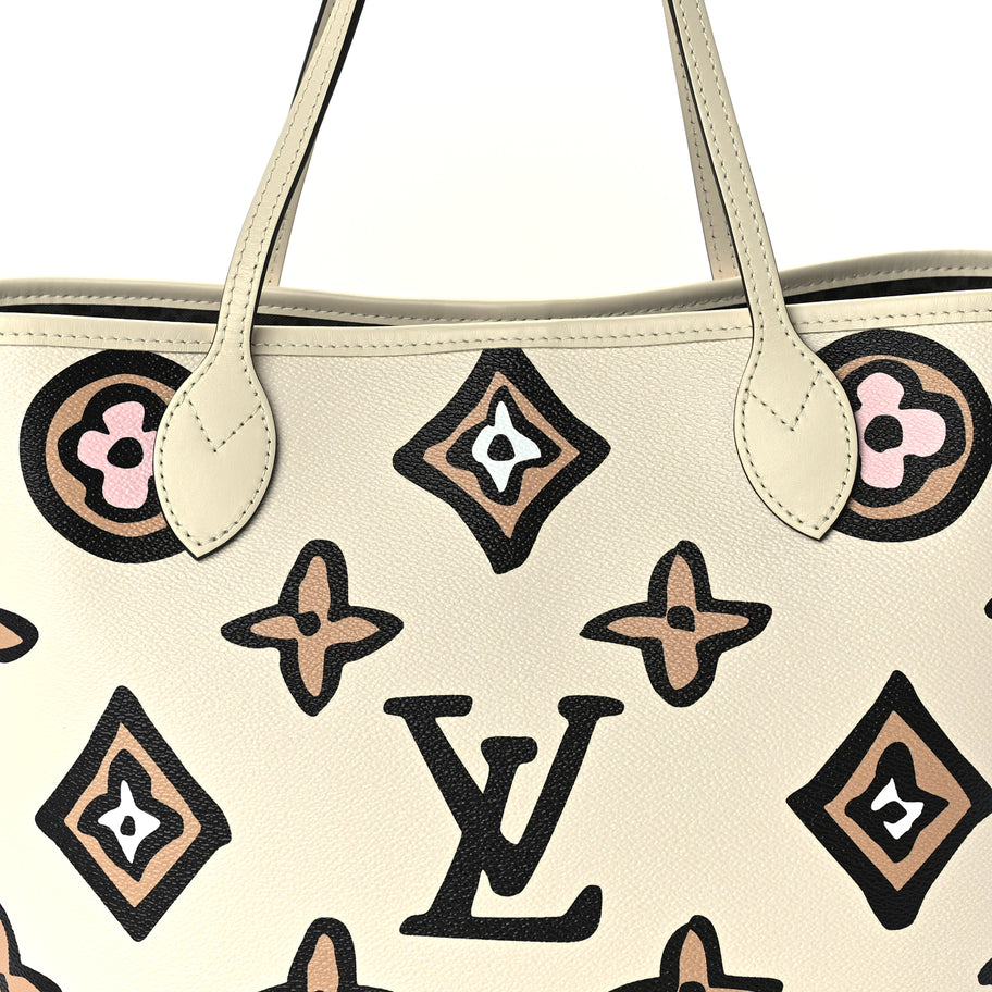 Louis Vuitton Monogram Giant Wild at Heart Neverfull MM  Creme Image 7