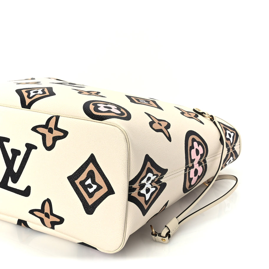 Louis Vuitton Monogram Giant Wild at Heart Neverfull MM  Creme Image 9
