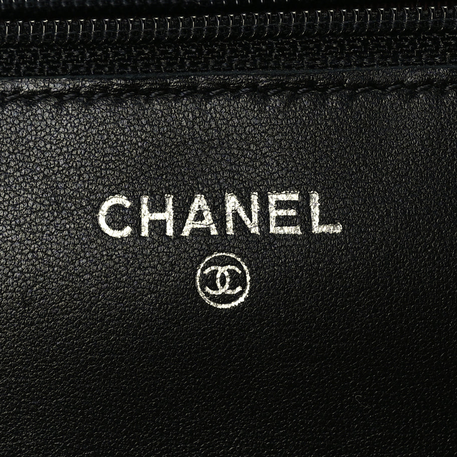 Chanel Lambskin Quilted Wallet On Chain WOC Black Image 5
