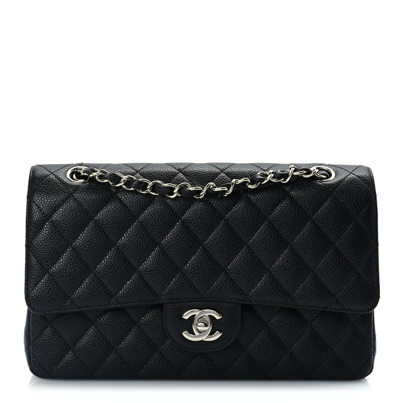  Chanel Caviar Quilted Medium Double Flap Black