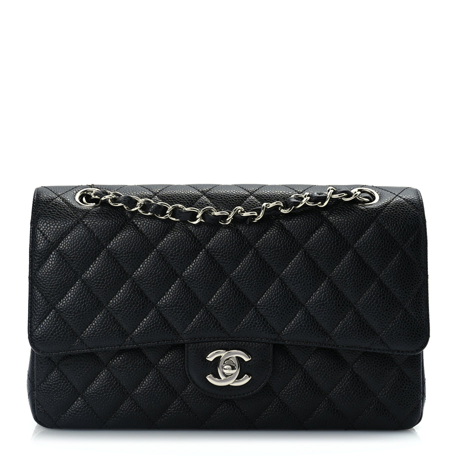 Chanel Caviar Quilted Medium Double Flap Black Image 1
