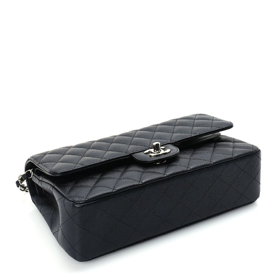 Chanel Caviar Quilted Medium Double Flap Black Image 3