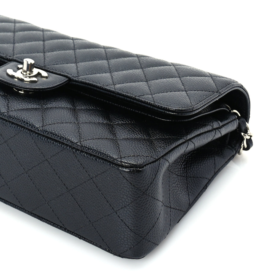 Chanel Caviar Quilted Medium Double Flap Black Image 9