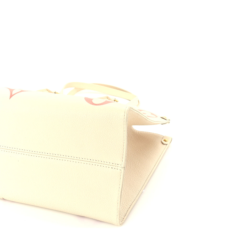 Louis Vuitton Empreinte Monogram Giant Onthego MM Creme Rose Trianon Image 8