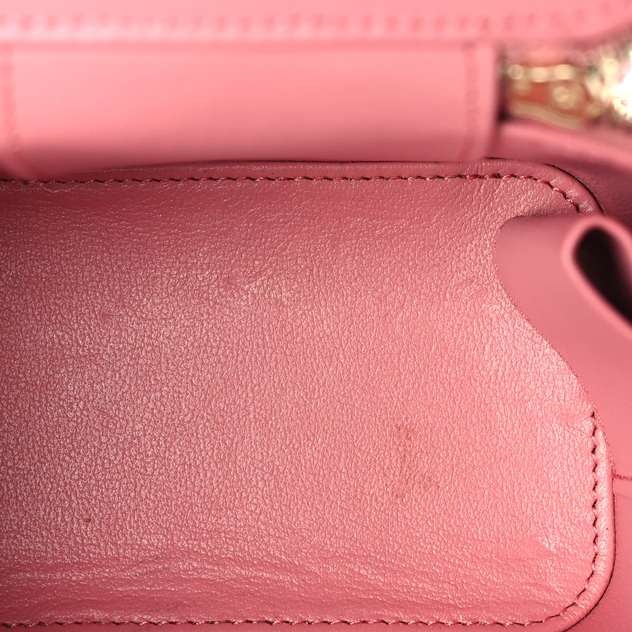 Chanel Lambskin Quilted Top Handle Mini Vanity Case With Chain Pink Image 6