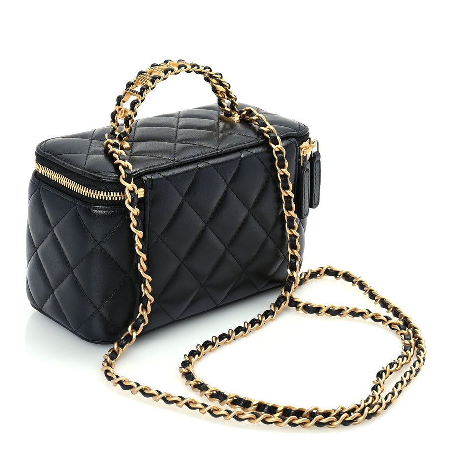 Chanel Lambskin Quilted 19 Pick Me Up Vanity Case  Black Image 2