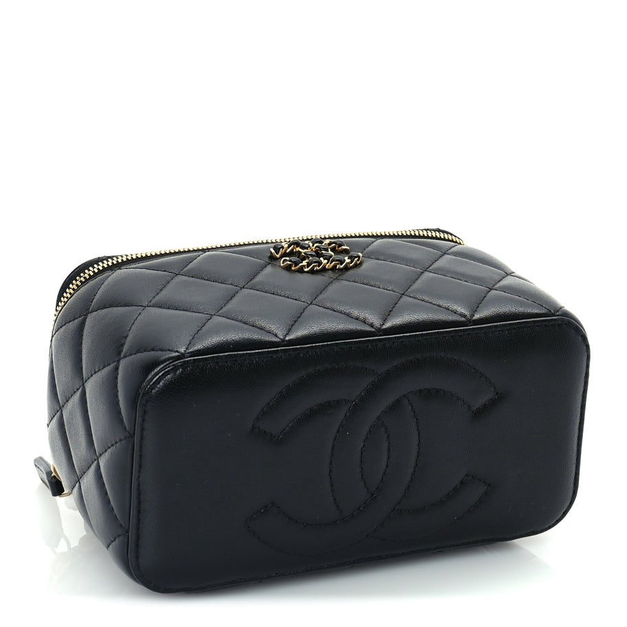 Chanel Lambskin Quilted 19 Pick Me Up Vanity Case  Black Image 3