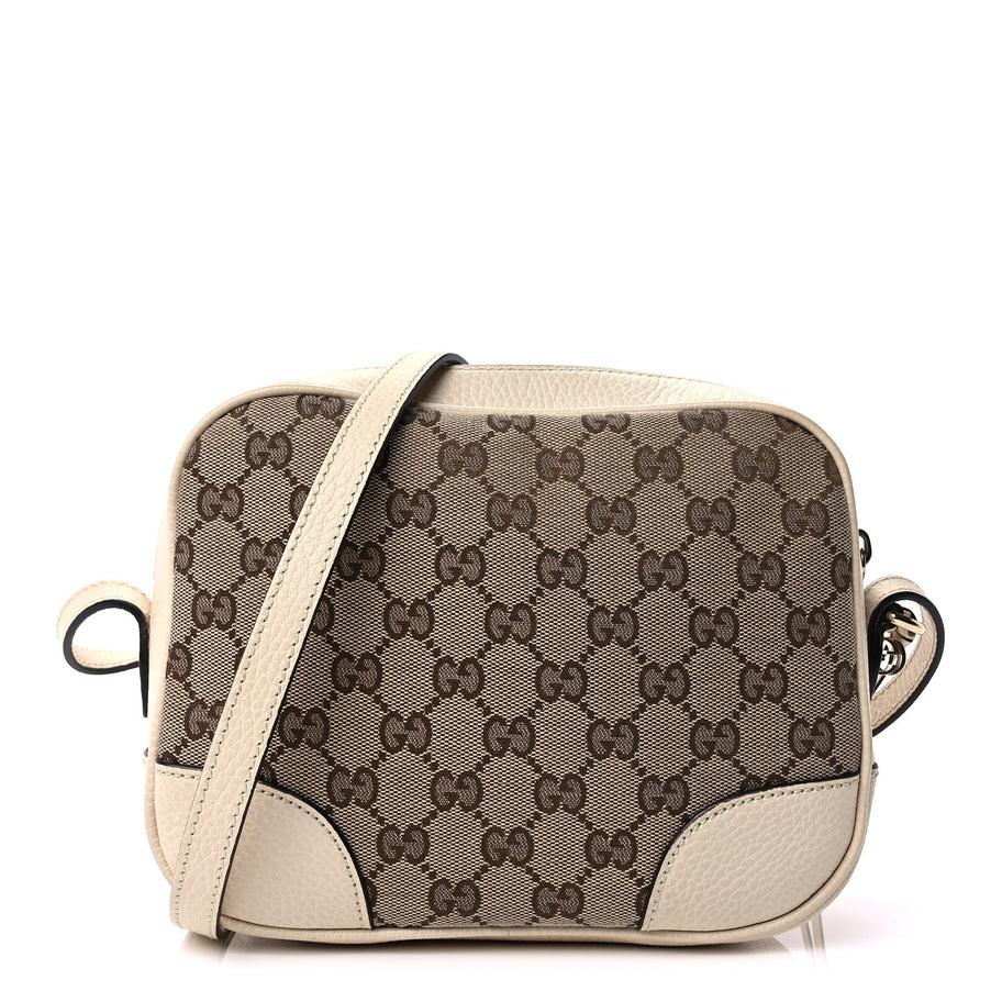 Gucci Monogram Dollar Calfskin Mini Bree Messenger Bag  Beige Ebony Avoire Image 1