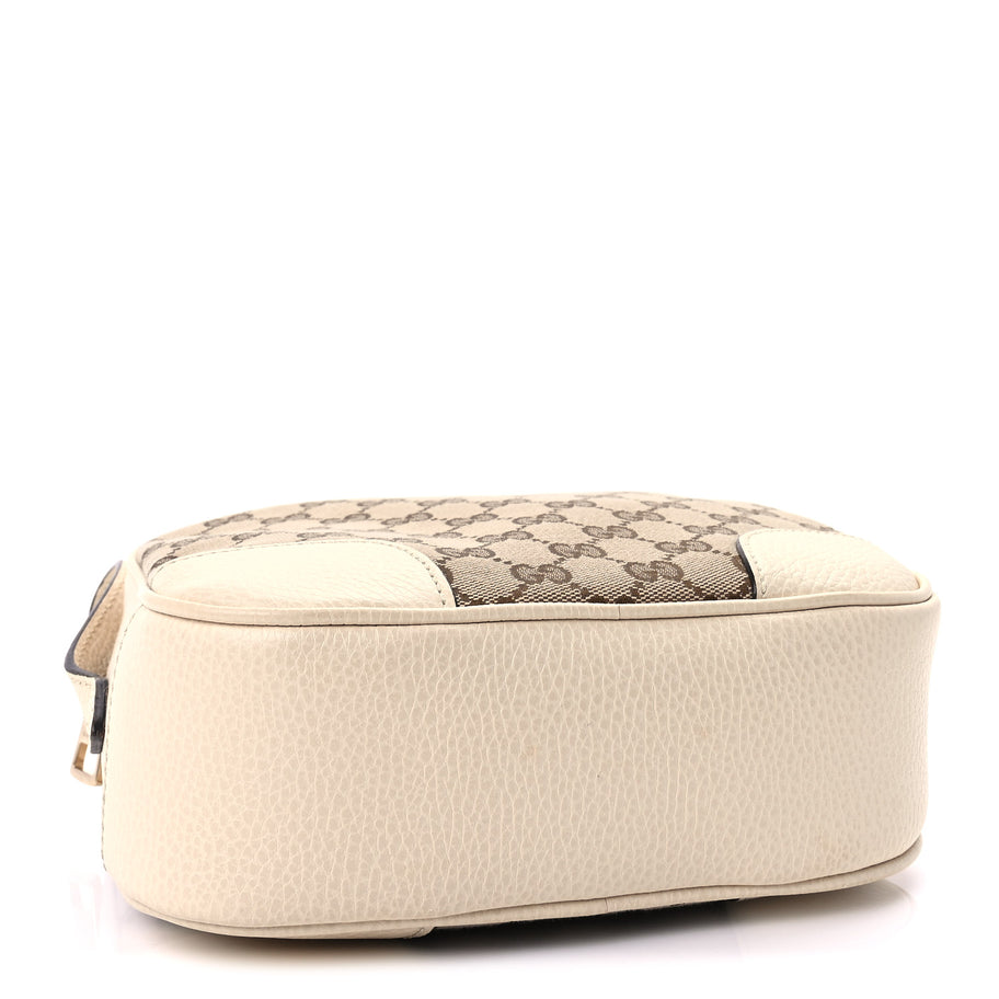 Gucci Monogram Dollar Calfskin Mini Bree Messenger Bag  Beige Ebony Avoire Image 3