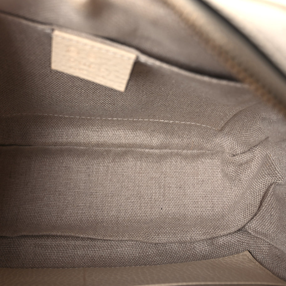 Gucci Monogram Dollar Calfskin Mini Bree Messenger Bag  Beige Ebony Avoire Image 4