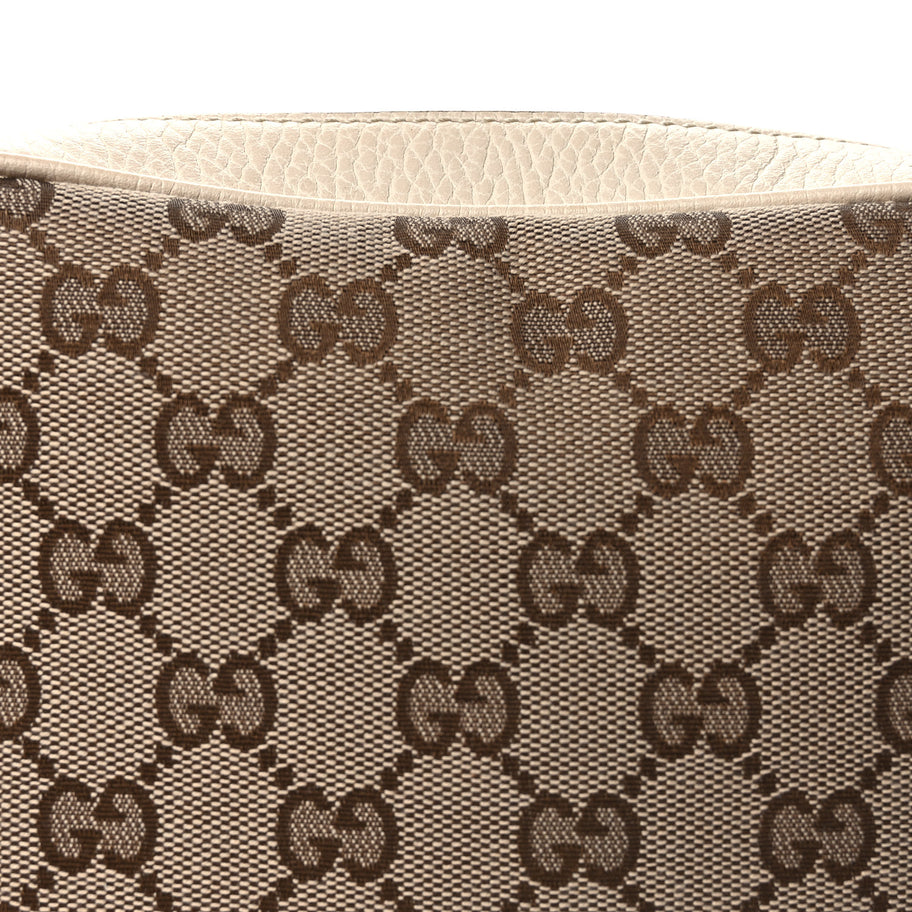Gucci Monogram Dollar Calfskin Mini Bree Messenger Bag  Beige Ebony Avoire Image 6