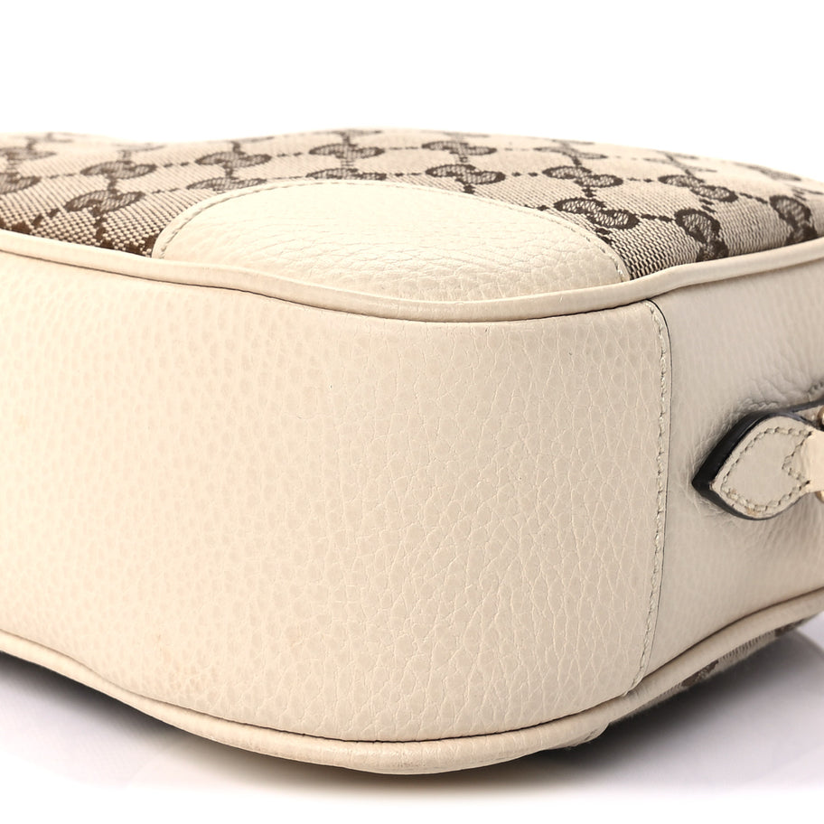 Gucci Monogram Dollar Calfskin Mini Bree Messenger Bag  Beige Ebony Avoire Image 8