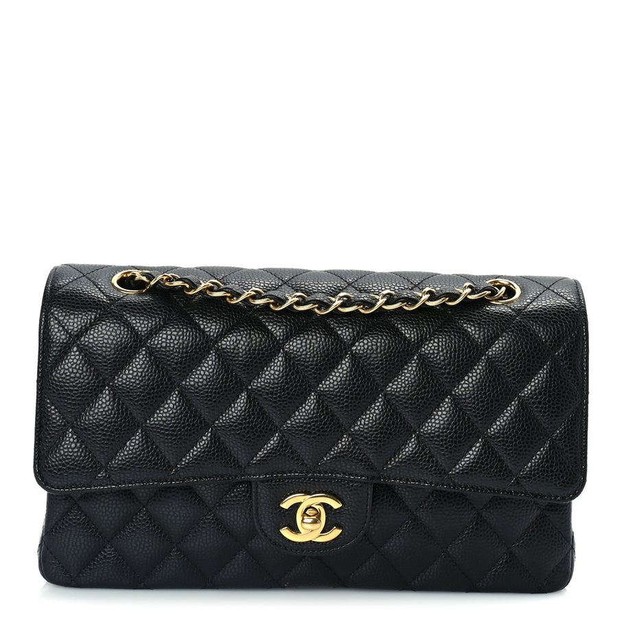 Chanel Caviar Quilted Medium Double Flap  Black Image 1