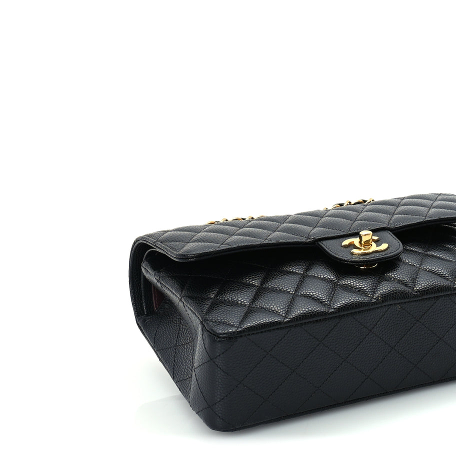 Chanel Caviar Quilted Medium Double Flap  Black Image 8