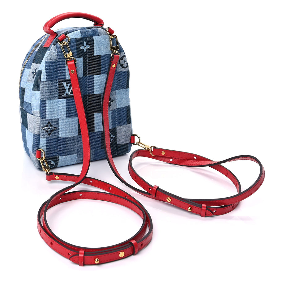 Louis Vuitton Denim Damier Monogram Patchwork Palm Springs Backpack Mi | Luxe Collective Louis Vuitton Denim Damier Monogram Patchwork Palm Springs Backpack Mi | Luxe Collective