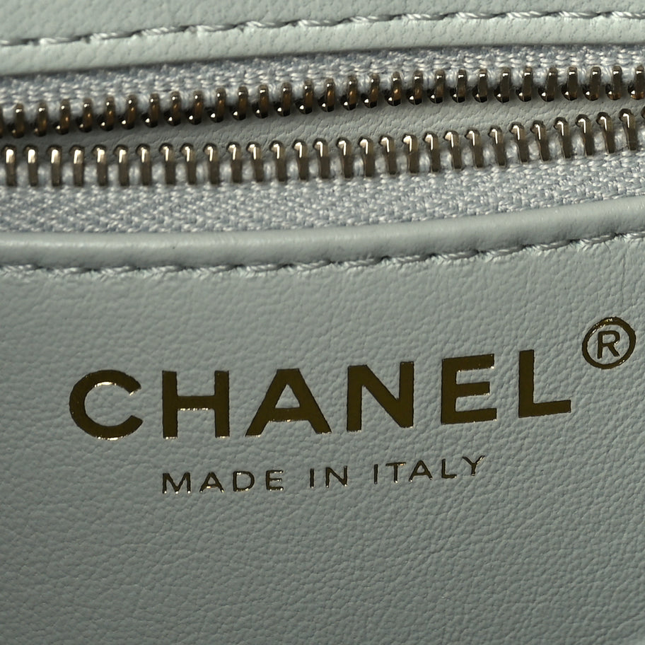 Chanel Lambskin Quilted Small Trendy Chain CC Flap Dual Handle Bag Light Blue Image 5