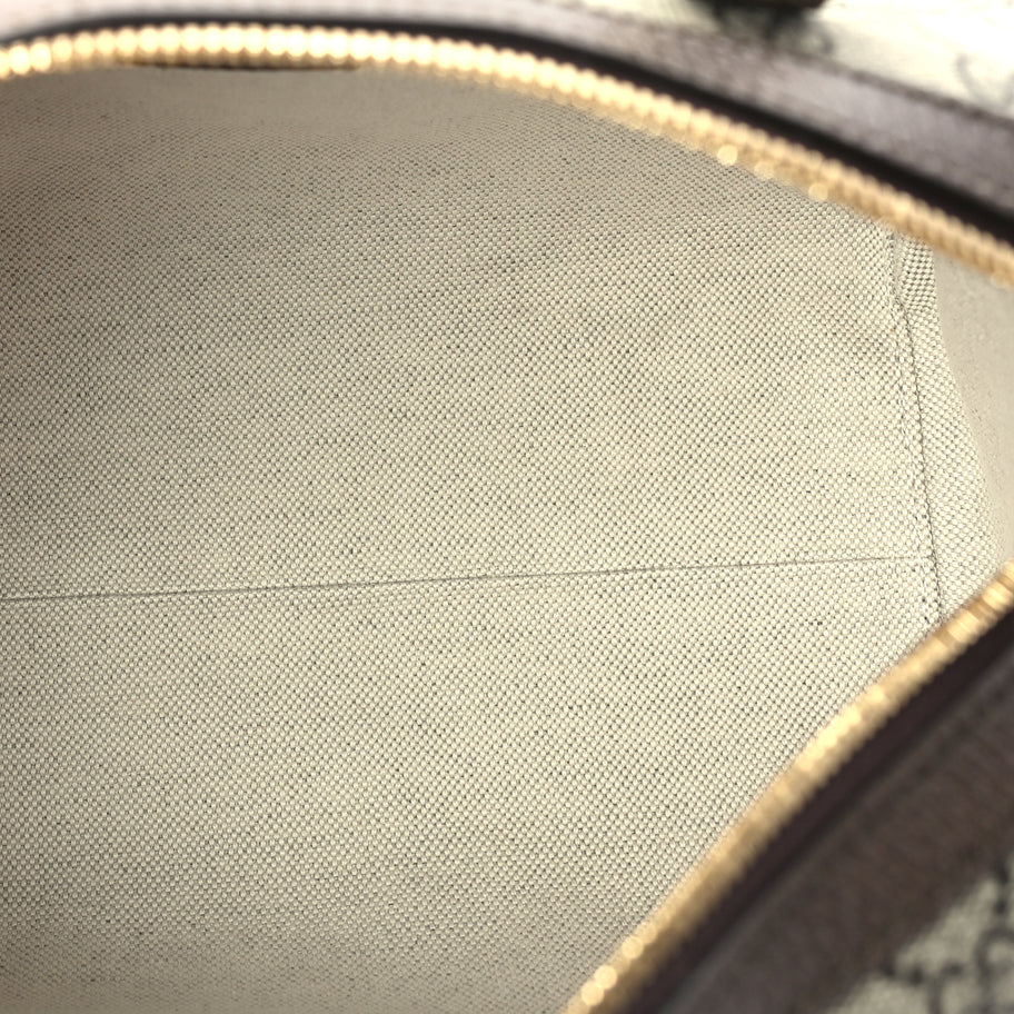 Gucci GG Supreme Monogram Web Small Ophidia Top Handle Bag Beige Ebony Image 4