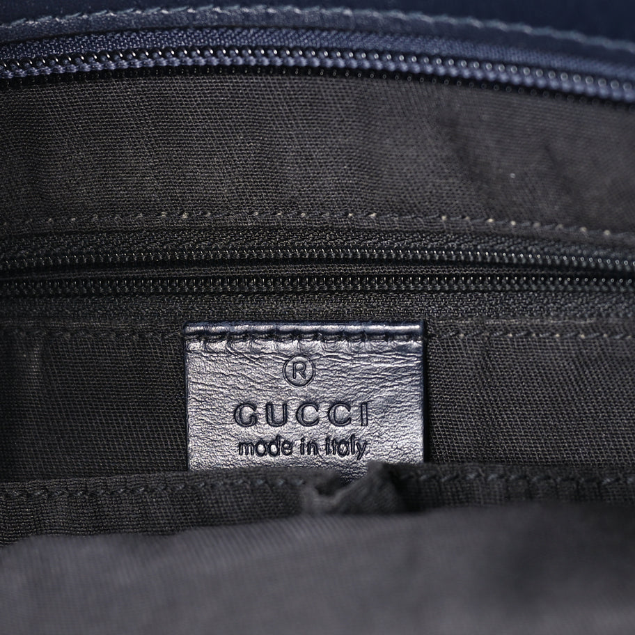 Gucci GG Supreme Monogram Web Flat Messenger Bag  Navy Image 5
