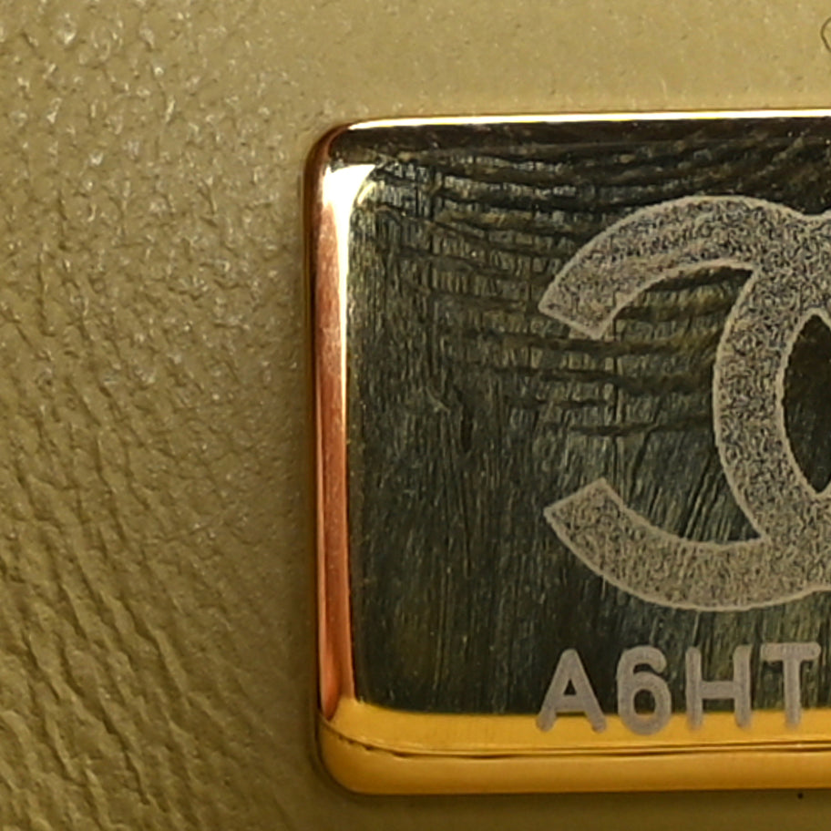 Chanel Caviar Quilted Extra Mini Coco Handle Flap Light Green Image 6