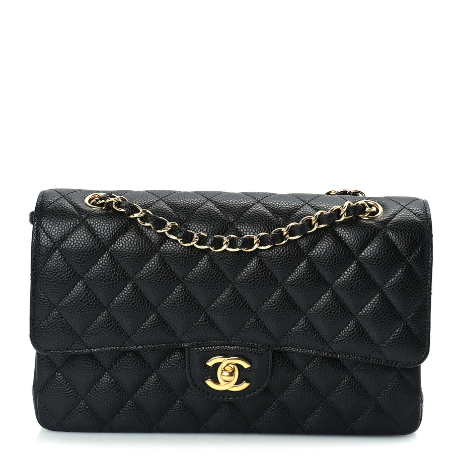 Chanel Caviar Quilted Medium Double Flap Black Image 1