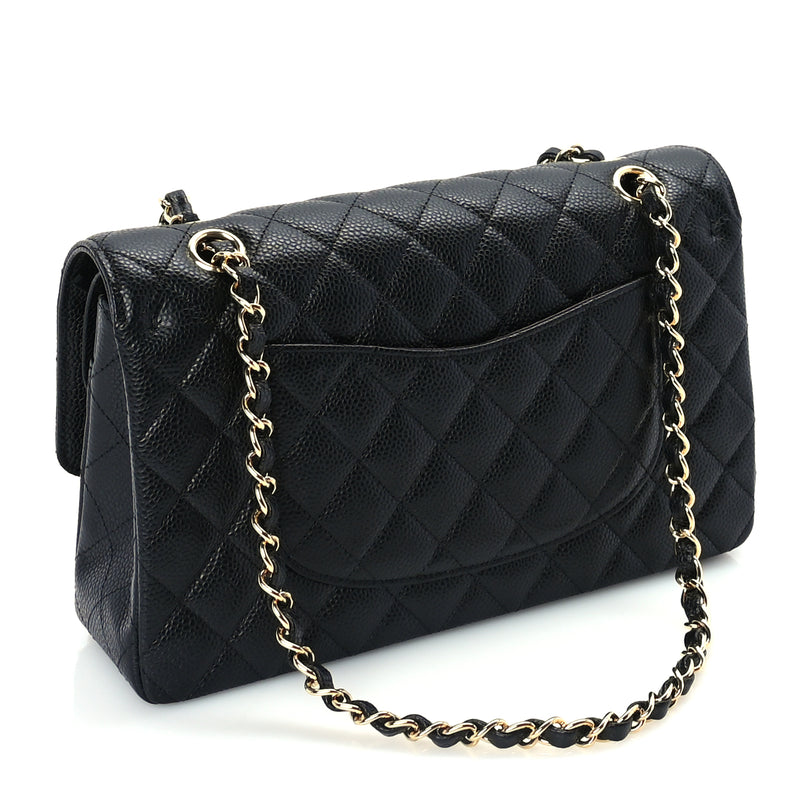  Chanel Caviar Quilted Medium Double Flap Black