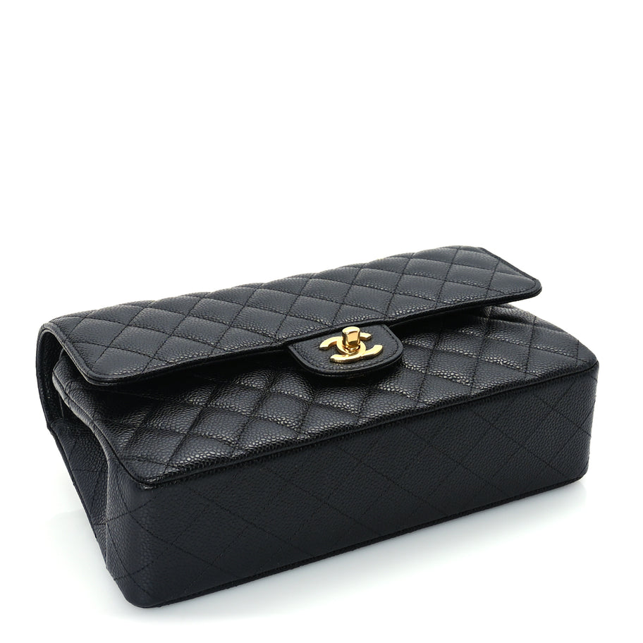 Chanel Caviar Quilted Medium Double Flap Black Image 3