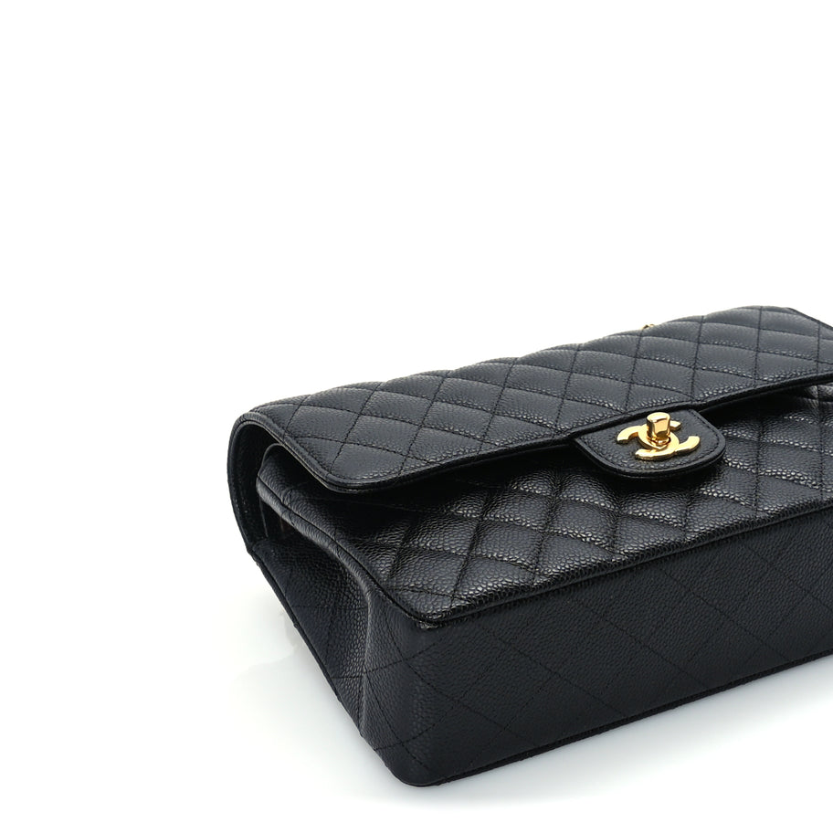 Chanel Caviar Quilted Medium Double Flap Black Image 8
