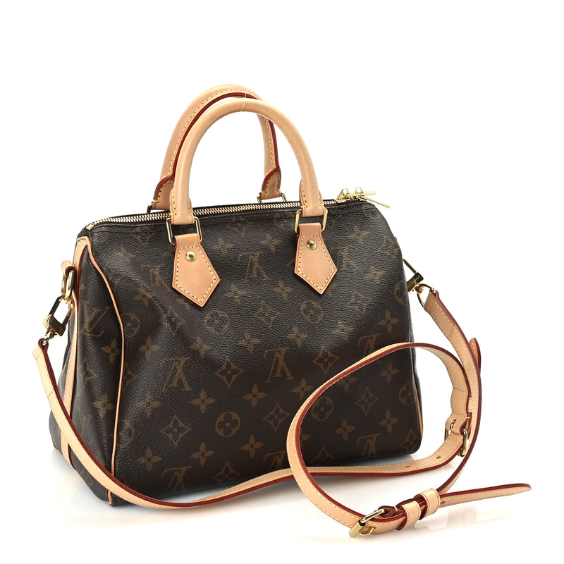  Louis Vuitton Monogram Speedy Bandouliere 25 Brown