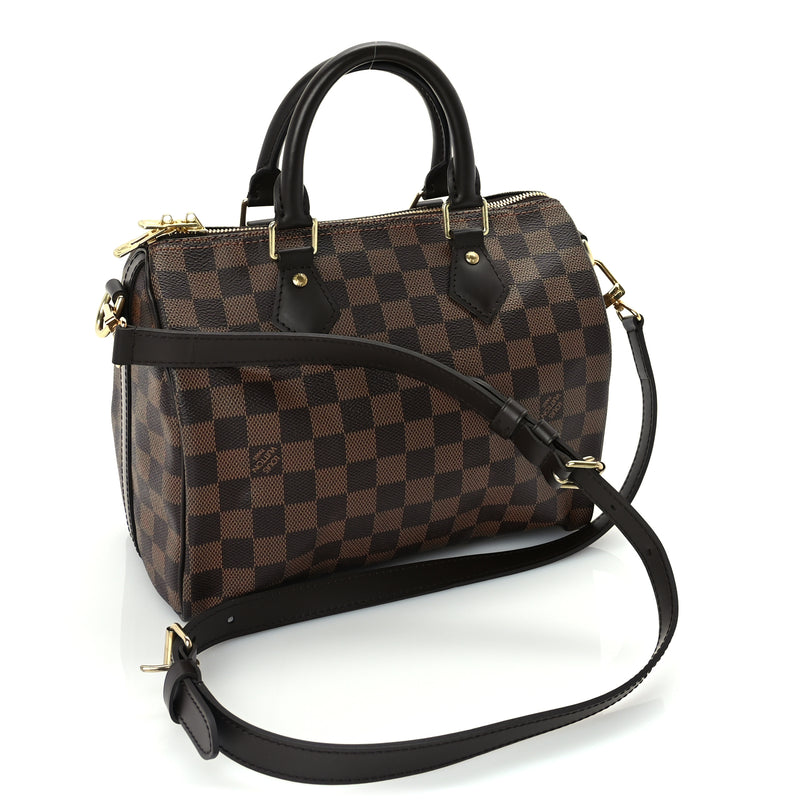  Louis Vuitton Damier Ebene Speedy Bandouliere 25