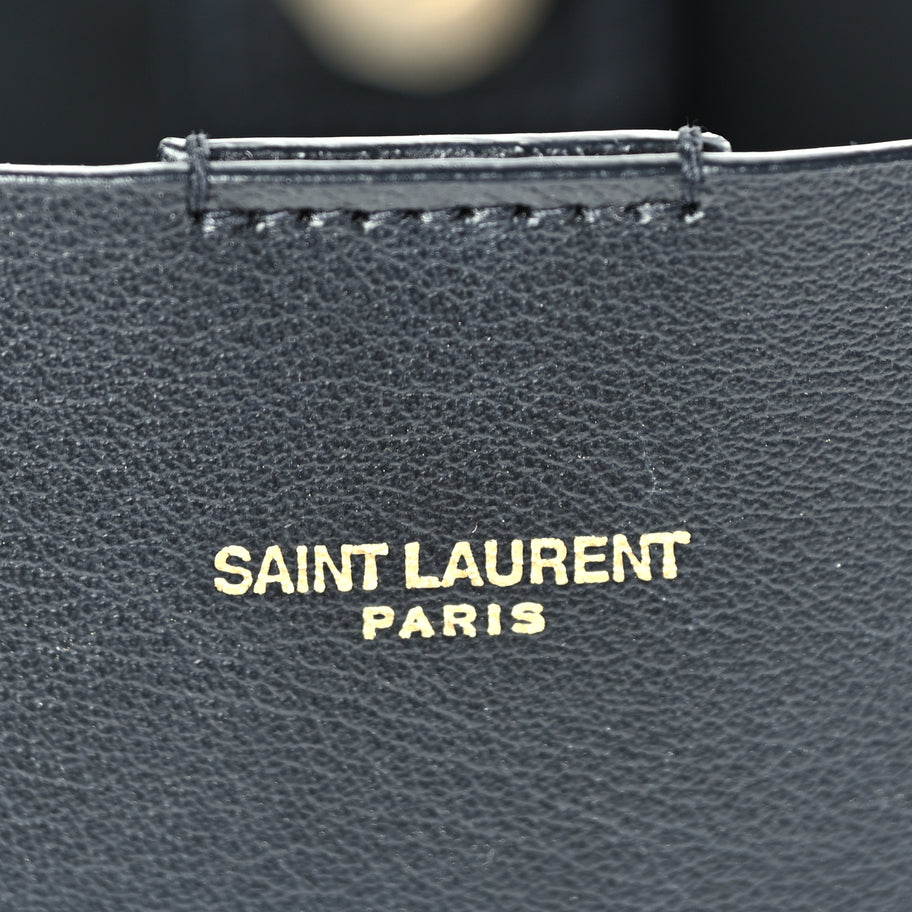 Saint Laurent Calfskin Toy Shopping Tote  Black Image 6