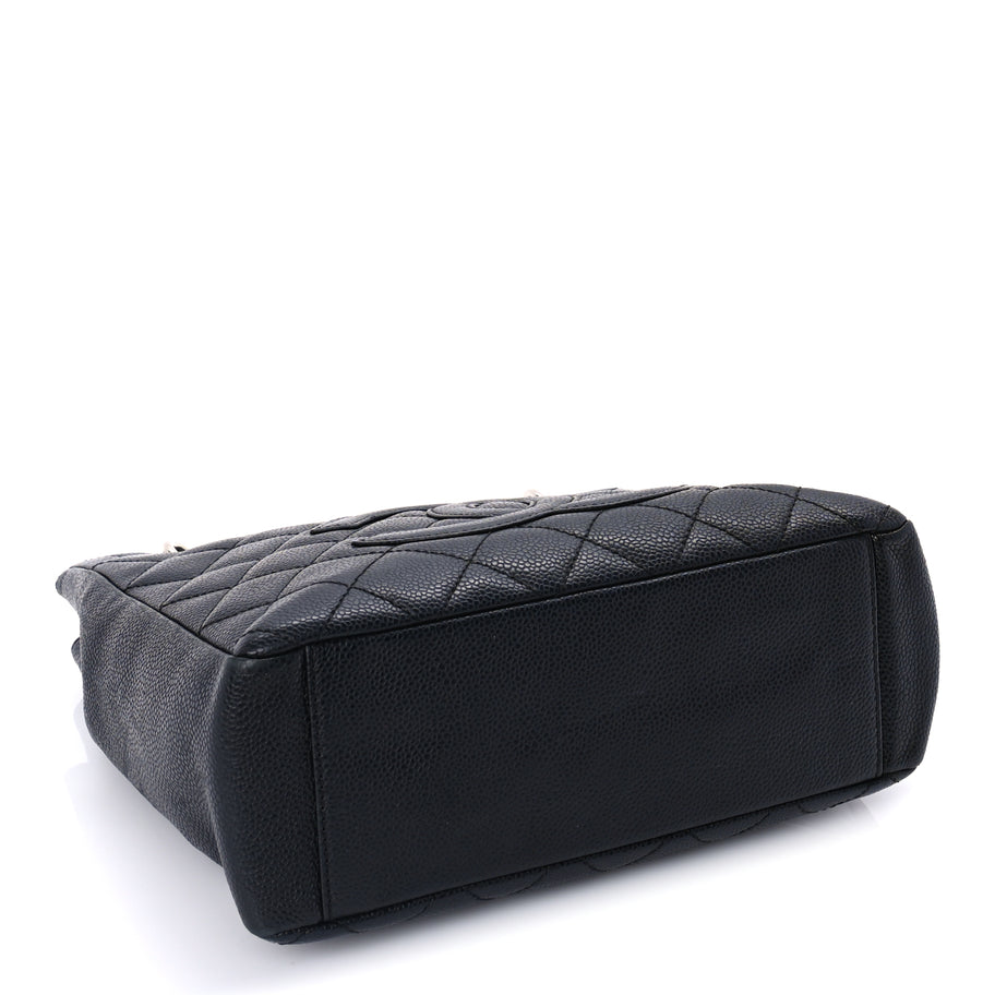 Chanel Caviar Quilted Petit Shopping Tote PST Black Image 3
