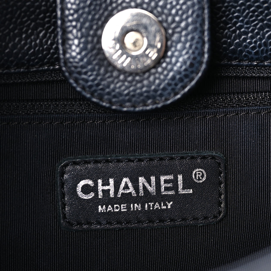 Chanel Caviar Quilted Petit Shopping Tote PST Black Image 5