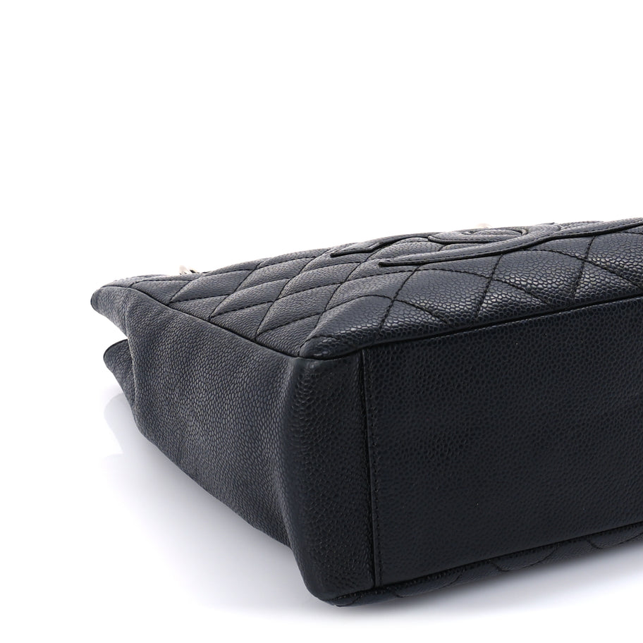 Chanel Caviar Quilted Petit Shopping Tote PST Black Image 8