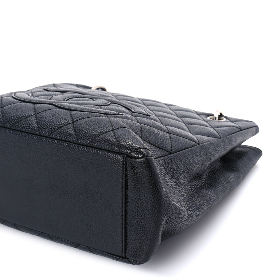 Chanel Caviar Quilted Petit Shopping Tote PST Black Image 9
