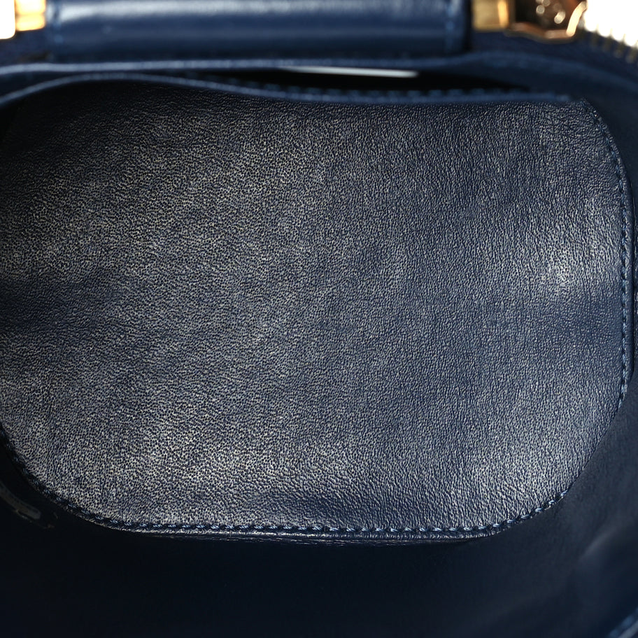 Chanel Lambskin Quilted Trendy Vanity Case Blue Image 4