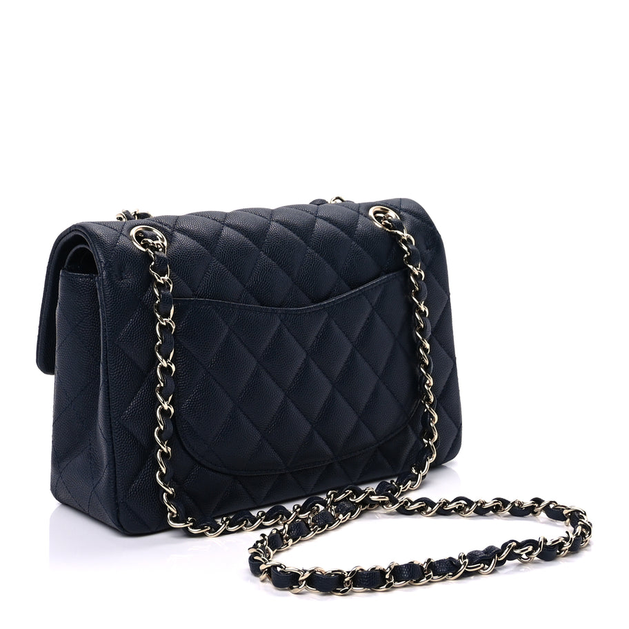 Chanel Caviar Quilted Small Double Flap Dark Navy Image 2