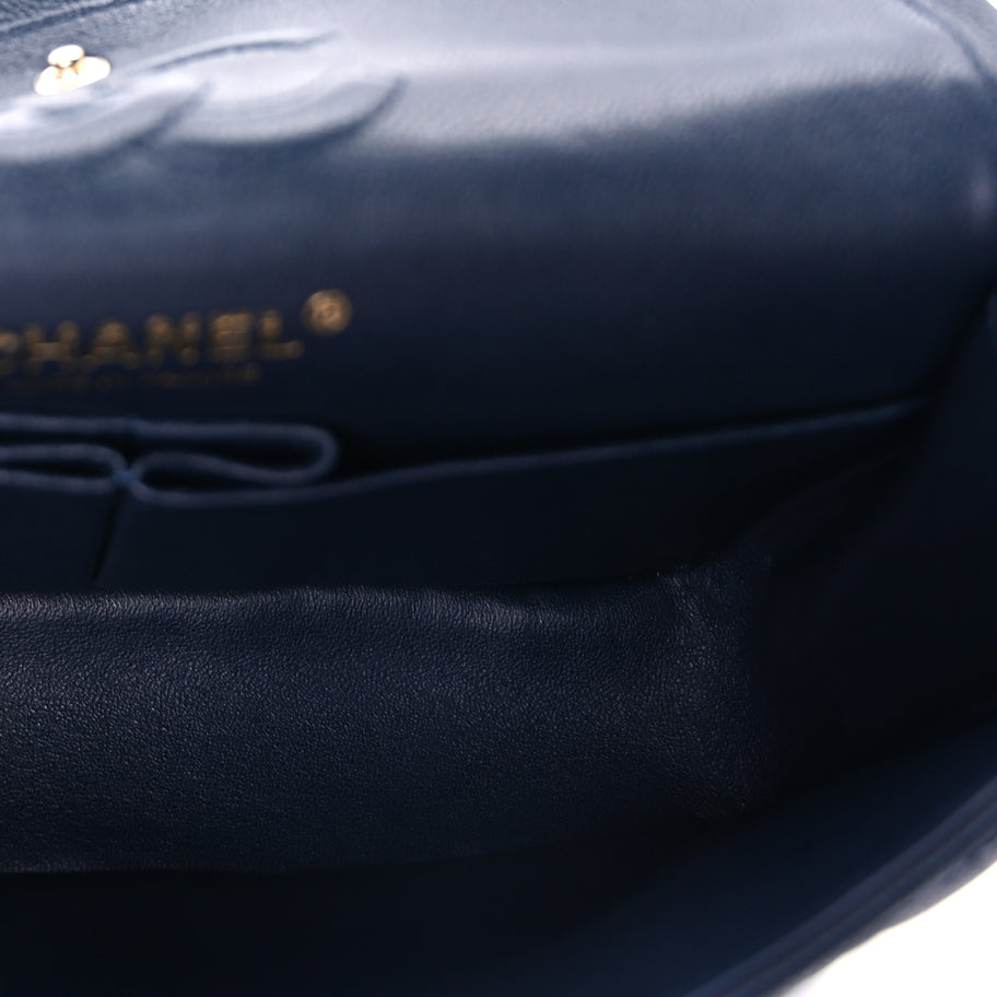 Chanel Caviar Quilted Small Double Flap Dark Navy Image 4