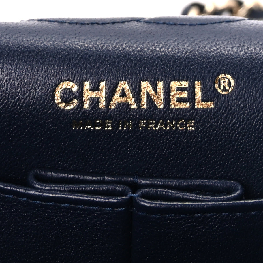 Chanel Caviar Quilted Small Double Flap Dark Navy Image 5