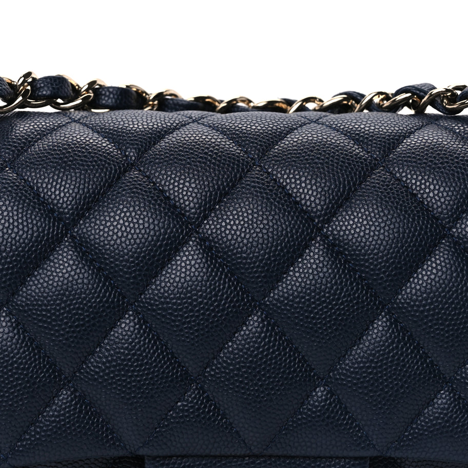Chanel Caviar Quilted Small Double Flap Dark Navy Image 6