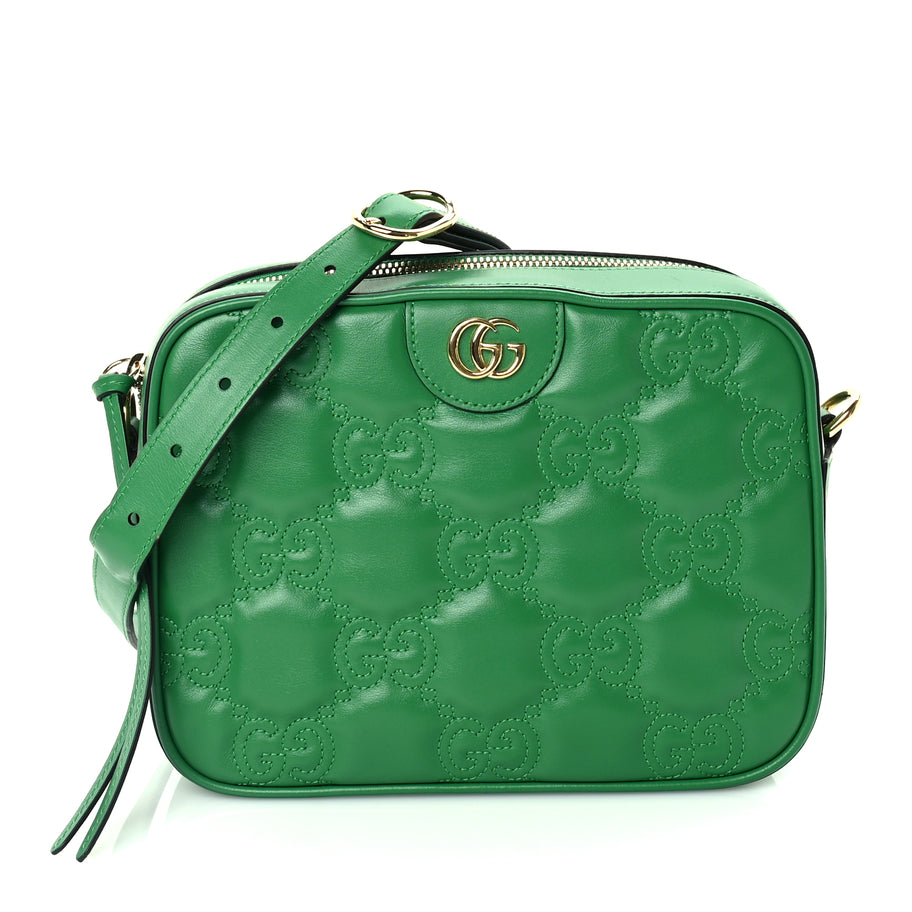 Gucci Calfskin GG Matelasse Shoulder Bag Spring Green Image 1