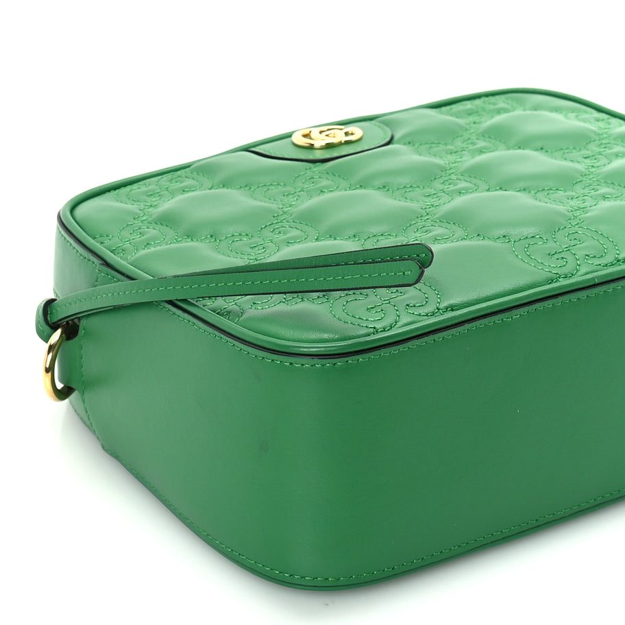 Gucci Calfskin GG Matelasse Shoulder Bag Spring Green Image 7