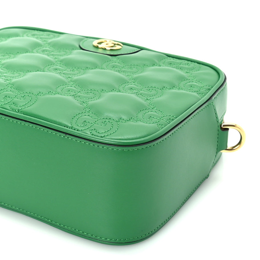Gucci Calfskin GG Matelasse Shoulder Bag Spring Green Image 8