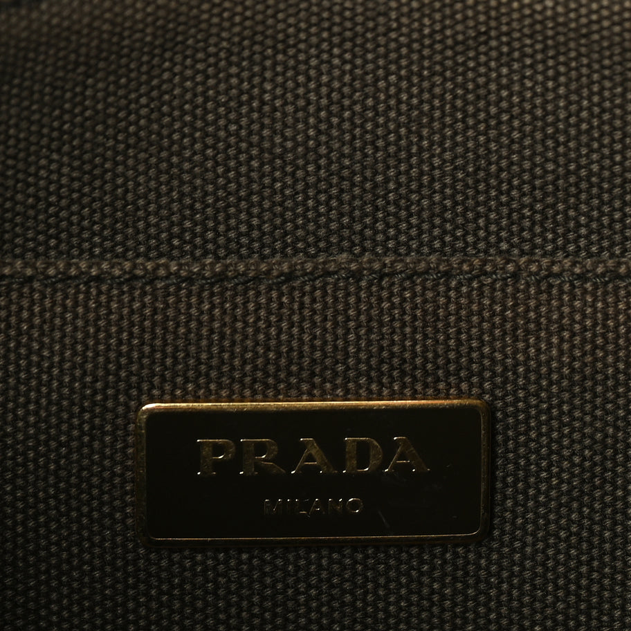 Prada Canapa Small Logo Tote Khaki Image 5