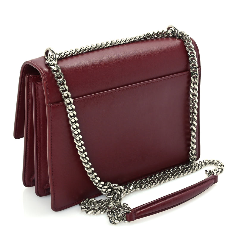  Saint Laurent Calfskin Medium Monogram Sunset Pallisandre