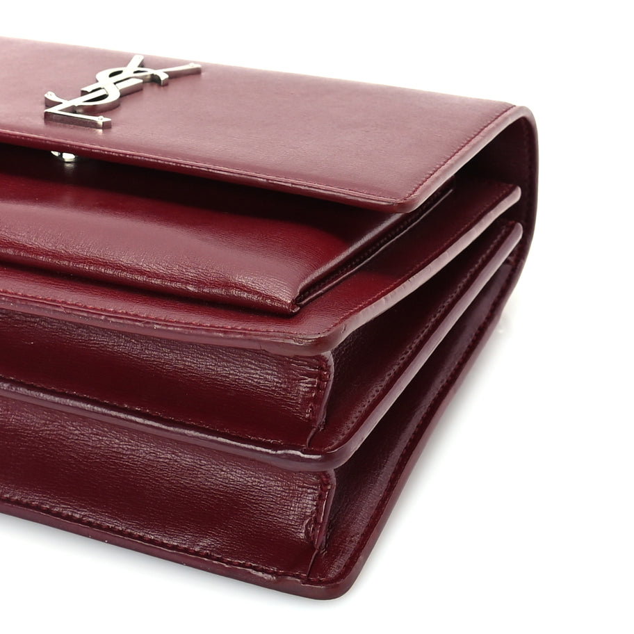 Saint Laurent Calfskin Medium Monogram Sunset Palissandre Image 8