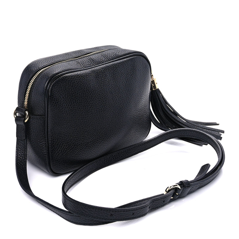  Gucci Pebbled Calfskin Small Soho Disco Bag Black